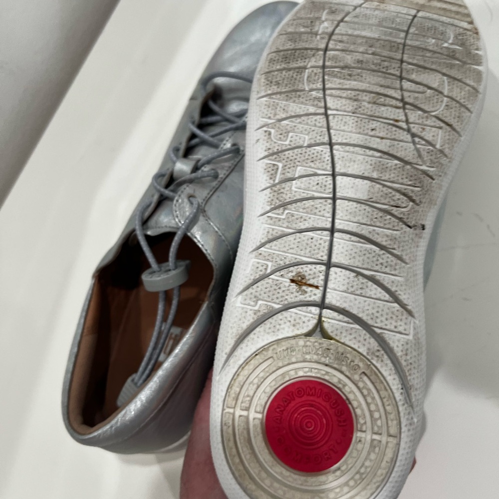 Fitflop Silver Sneakers size 10 - Picture 4 of 6